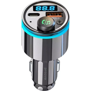 FM-трансмиттер Proove FM Launcher Nexus 30W (PD+QC3.0) Type-C+USB Black (FMNX30110001) [138403]