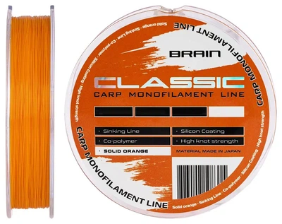 Лісочка Brain Classic Carp Line Solid orange 600m 0,35mm 10,7kg 25lb (1858-81-12) 4819292