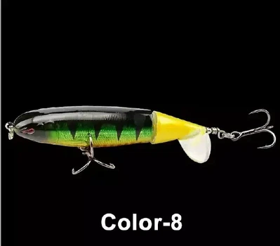 Воблер Topwater Пропбейт приманка 10.5 cm 14 g обертовий хвіст Color 8