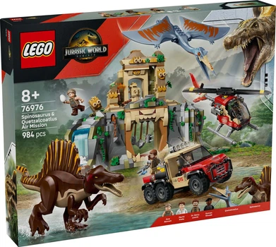 Конструктор Lego Jurassic World Воздушная миссия со спинозавром и кетцалькоатлем 76976