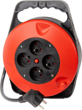Przedłużacz na bębnie Platinet 4 gniazda 230V 16A 8 m Black-Red (OL4F8DRUM)
