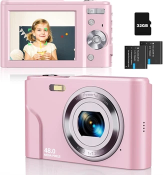 Фотоаппарат Camkory DC403 48Мп / Full HD 30fps / 16X зум / Розовый Б/В