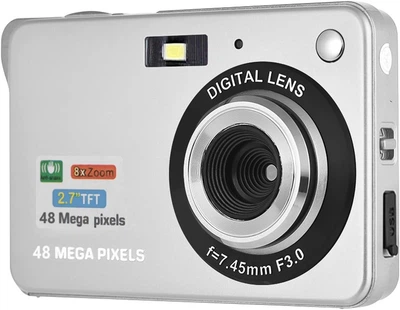 Фотоаппарат Andoer 48Мп / CMOS / Full HD / 8Х зум / Серый Б/В