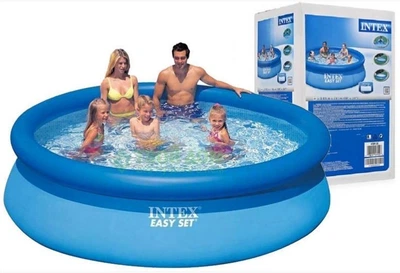 Бассейн семейный надувной, Intex, круглый открытый для улицы, Easy Set Pool 28120 Размер 305x76 см