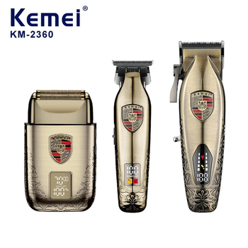 Комбо-набор Kemei Km-2360 для ухода: машинка для стрижки, триммер и электробритва Shaver