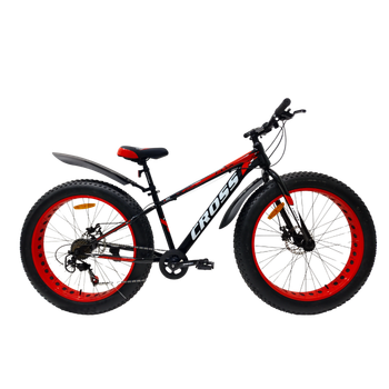 Велосипед фэтбайк Cross 26*4" Tank 2025 Рама-15" black-red