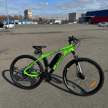 Велосипед з Е-комплектом E-Titan 29" SPACE MERCURY green 2025 48 В 500Вт MXSUS 21 Ah/ до 85 км запас ходу + Дисплей LSD4 + Pas-ассистент