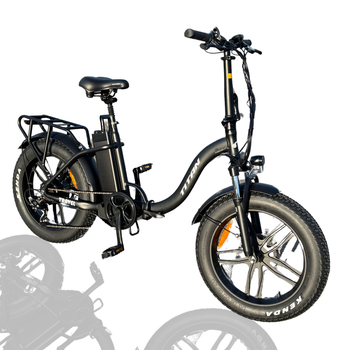 Велосипед складной с Е-комплектом E-Titan Travel 20.4" 13-рама" 500w 48v 12ah Черный 2025 года