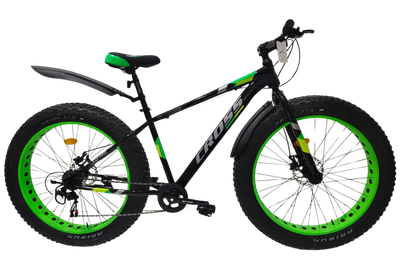 Внедорожник фетбайк 27.5 /4.5 Giant Mbike (fatbike) черно-зелёный велосипед New fatbike (широкая покрышка 4.5) 2025