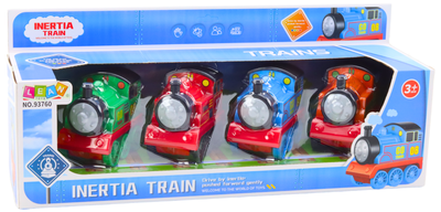 Zestaw zabawek Lean Toys Lokomotywy z napędem (22710) 4 szt (5905991050599)