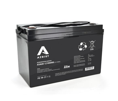 Акумулятор AGM 100 Ah 12V AZBIST 329 x 172 x 215, 28 kg