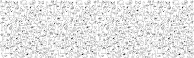 Шпалери-розмальовки Веселі Коти 60*200 C-200001