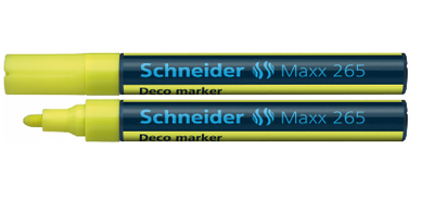 Маркер меловый SCHNEIDER MAXX 265 2-3 мм (S126505) желтый