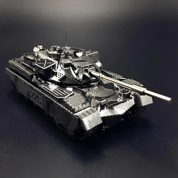 Металлический конструктор Танк Chieftain MK50 1:100. Металлическая сборная 3D модель танка. 3D пазл Танк