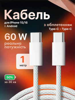 Кабель для быстрой зарядки iPhone кабель type c для Samsung кабель для зарядки Xiaomi шнур тайпси ipad 1m Pavlysh FC-19