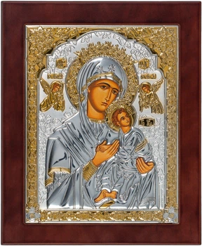 Ікона срібна Ekklesia Неустанної Помочі(Страсна) Богородиця (13x15,5 см.) (6788/2WM)