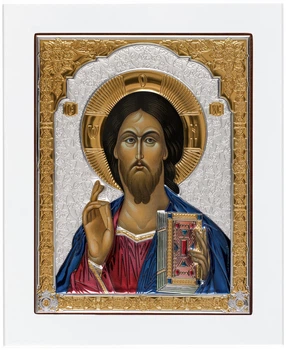Ікона срібна Ekklesia Спаситель (13x15,5 см.) (6687/2WCO)