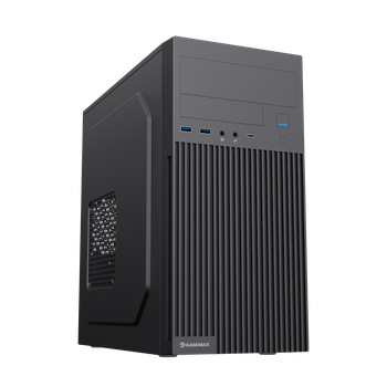 Корпус MicroTower GAMEMAX MT-321-NP-2U3 Black без БП — для офисных и домашних ПК