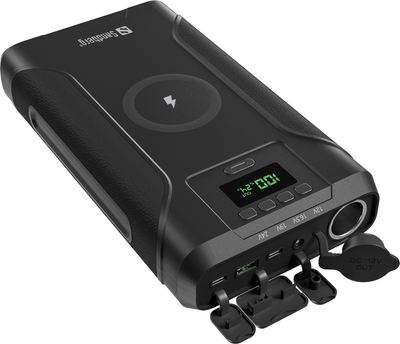 Powerbank Sandberg Survivor 7-in-1 76800 mAh 120W Black (5705730421150)