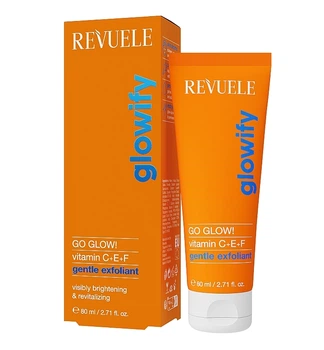 Эксфолиант для лица - Revuele Go Glow! Gentle Exfoliant Vitamin C+E+F 80ml (1290892-1756166776-2)