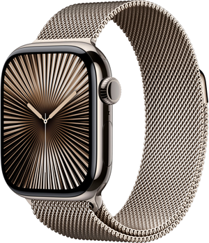 Смарт-часы Apple Watch Series 10 GPS + Cellular 42mm Natural Titanium Case with Natural Milanese Loop (MWXF3QH/A)