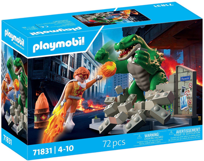 Zestaw zabawek dla dzieci Playmobil Bohaterski pojedynek z jaszczurem (71831) (4008789718310)