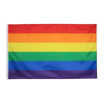 ЛГБТ прапор 150*90 см, Райдужний прапор RESTEQ, Прапор ЛГБТ спільноти, Freedom flag, LGBT flag, Pride flag, Прапор свободи