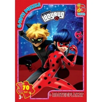 Пазлы ТМ G-Toys из серии Леди Баг 70 элементов LB1002 Разноцветный shop (4824687633070)