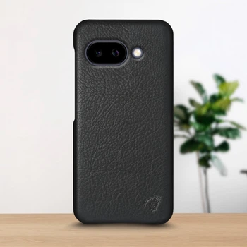 Кожаная накладка Stenk Cover для Google Pixel 9a Чёрный (79336)