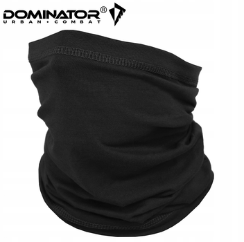 Баф шарф-труба Dominator черная многофункциональная балаклава защита от ветра холода пыли