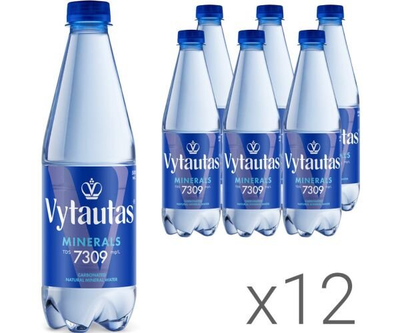 Вода мінеральна сильногазована Vytautas ПЕТ Упаковка 12 шт. х 0,5 л