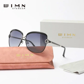 Жіночі пградієнтні поляризаційні сонцезахисні окуляри WIMN N7018 Black Gradient Gray