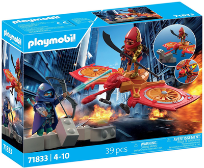 Zestaw zabawek dla dzieci Playmobil Bohaterski dron kontra zły ninja (71833) (4008789718334)