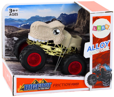 Autko terenowe Lean Toys Dinozaur z dużymi gumowymi kołami Beżowy (18794) (5905991019220)