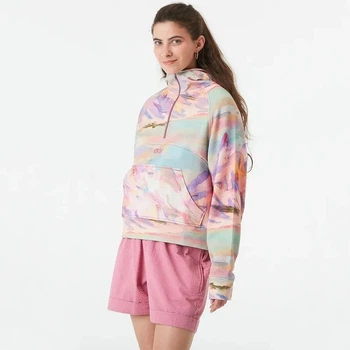 Толстовка жіноча Picture Organic Quenda 1/2 Zip Printed Women L Блакитний-Рожевий