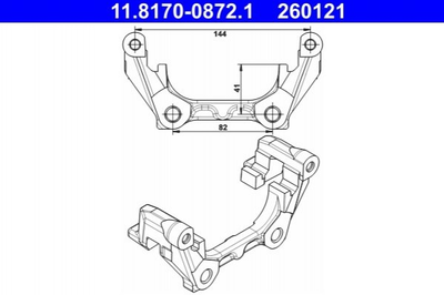 Кронштейн ATE 11817008721 Renault Laguna, Espace 440010015R, 7701206687