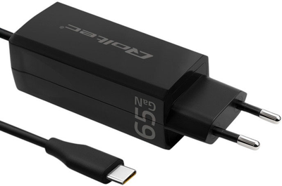 Ładowarka sieciowa Qoltec GaN 65W 5-20V 1x USB-C 3.1 Black (5901878524191)
