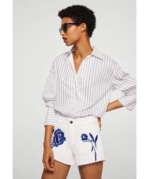 Джинсовые шорты Mango 32 eur размер белые 23077621