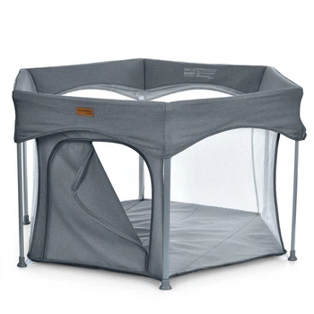 Манеж детский игровой складной EL CAMINO ME 1195 SWIFT 6 Dark Gray шестиугольный