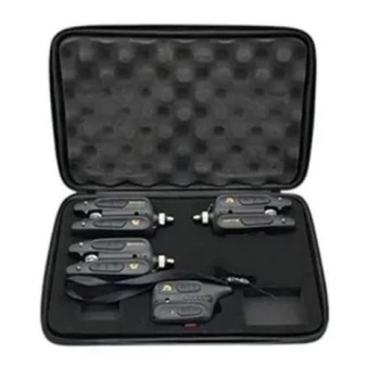 Сигнализаторы поклевки для рыбалки Gladiator BL1118 3+1, LED индикация, радиопейджер до 150 м, черные
