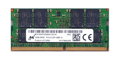 Оперативная память для ноутбука Micron DDR4 16GB 2133MHz SO-DIMM 2Rx8 PC4-2133P Ref (MTA16ATF2G64HZ-2G1A1)