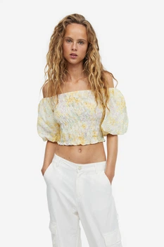 Блуза H&M L жовто-зелений 2071169380
