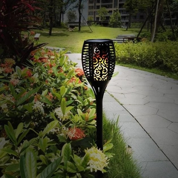 Уличные садовые светильники Art Deco Spotlight Garden Flames с эффектом пламени солнечные батареи 2 шт