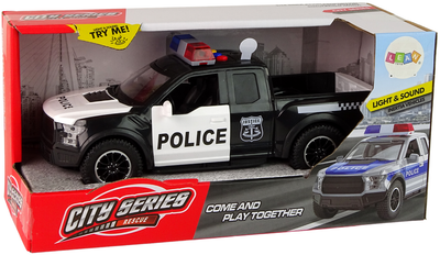 Внедорожник Lean Toys Полиция с открыванием дверцы и звуком и светом Черный 16943 (5905884455364)