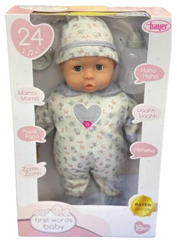 Lalka bobas Bayer Design First Words 38 cm 93824CP (4003336420098)