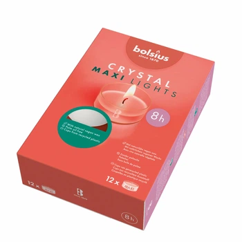 Свечи чайные Bolsius crystal maxi lights 8 часов 12 шт (p40-8-12Б) 2500