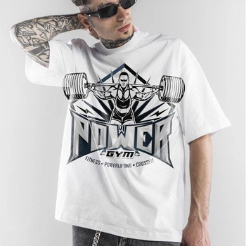 Футболка Power Gym - Fitness - Powerlifting - Crossfit PG03353 goodreclama XS Білий