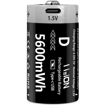 Акумулятор BauTech перезаряджається тип D Li-Ion 5600 мВтч з Type-C Чорний (1015-934-00)