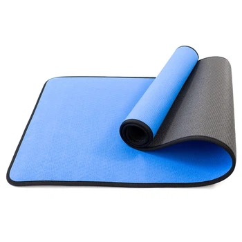 Коврик для йоги и фитнеса EVA двухслойный (йога мат, каремат спортивный) OSPORT Yoga Pro+ 8мм (OF-0275) Сине-черный