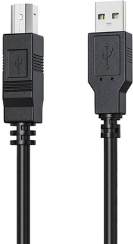 Кабель HP USB 2.0 AM-BM, 3.0 м Black (DHC-PT100-3M)